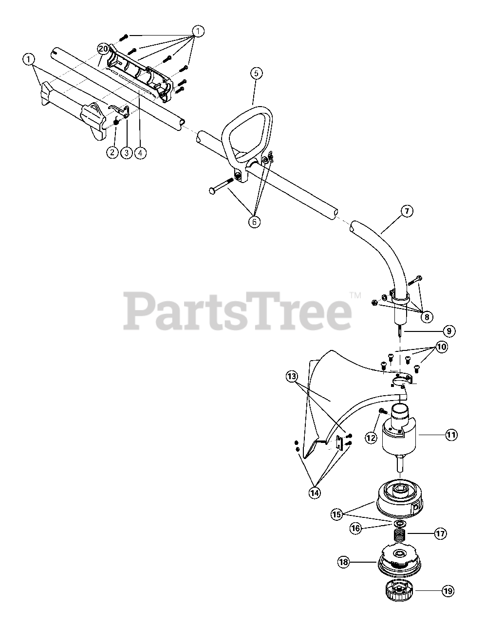 Yard Machines Y 28 (41ADY28G000) Yard Machines String Trimmer Boom
