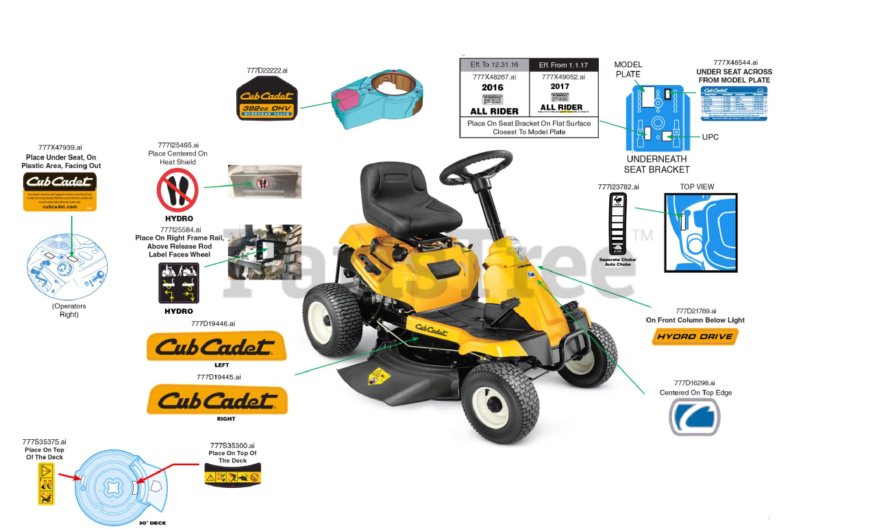 Cub Cadet Cc 30 H 13a721jd010 Cub Cadet Hydro Mini Rider 2017