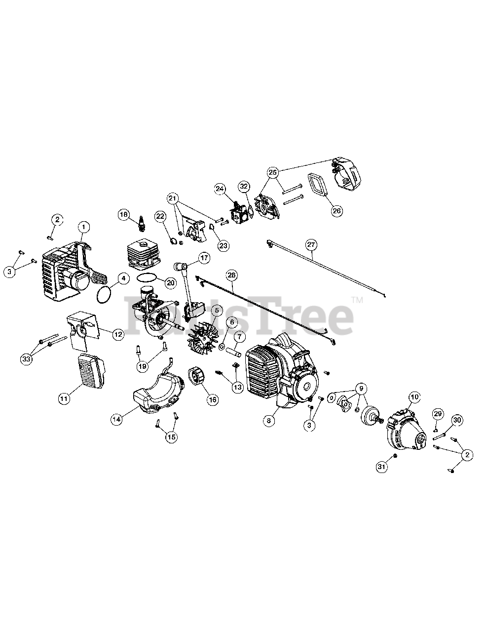 Remington RM 2510 (41AD110G983) - Remington String Trimmer Engine