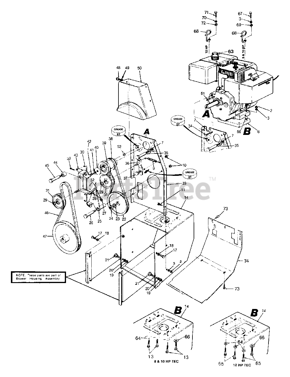 MTD 317E980I000 MTD Snow Thrower (1997) Frame Assembly Parts Lookup