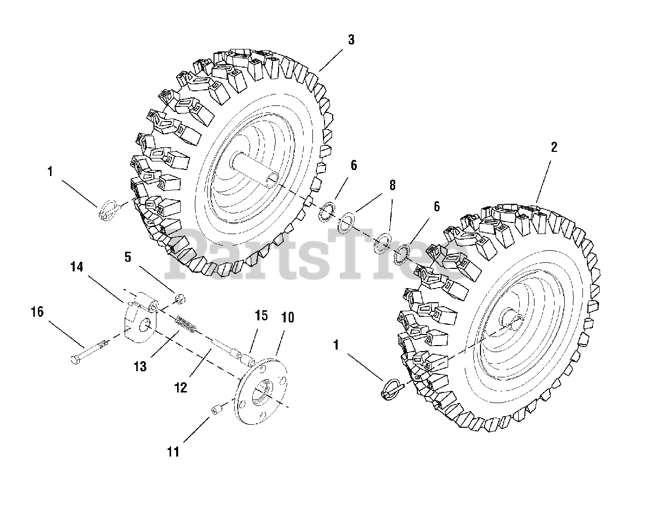 Frontier ST 9528 (1695320) Frontier 28" Snow Thrower (2007) Wheels