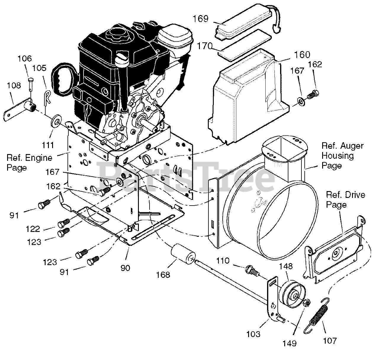 Craftsman 536.881800 Craftsman 27" Snow Thrower (2004) (Sears) Frame