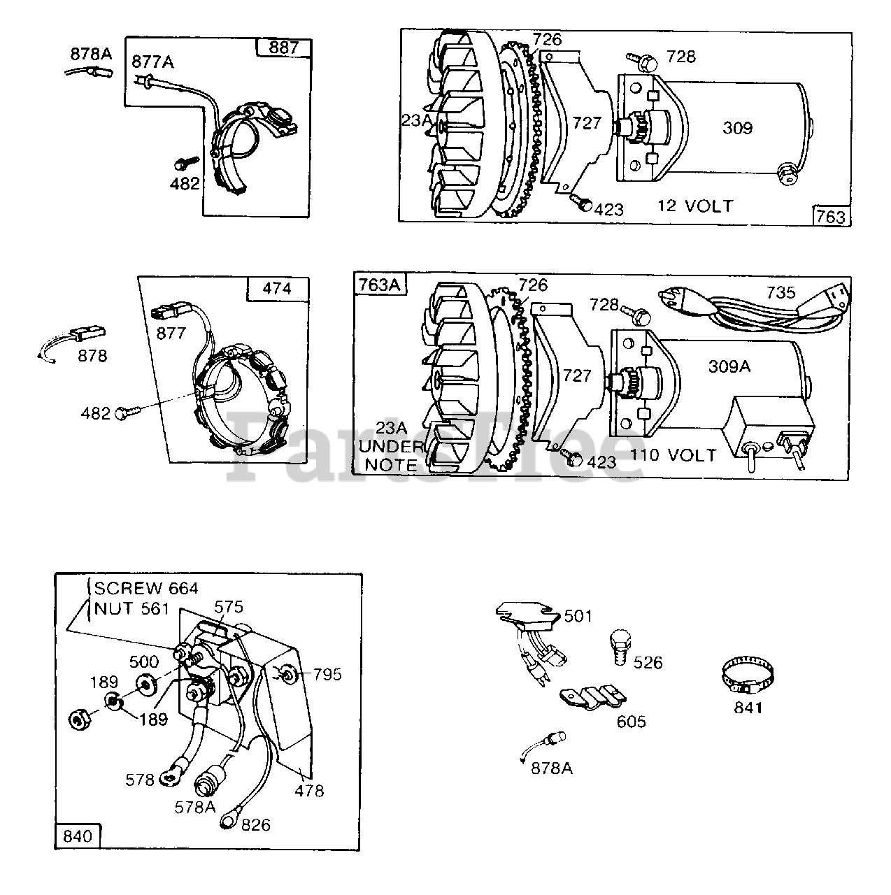 Briggs & Stratton 1704021131XX Briggs & Stratton Horizontal Engine