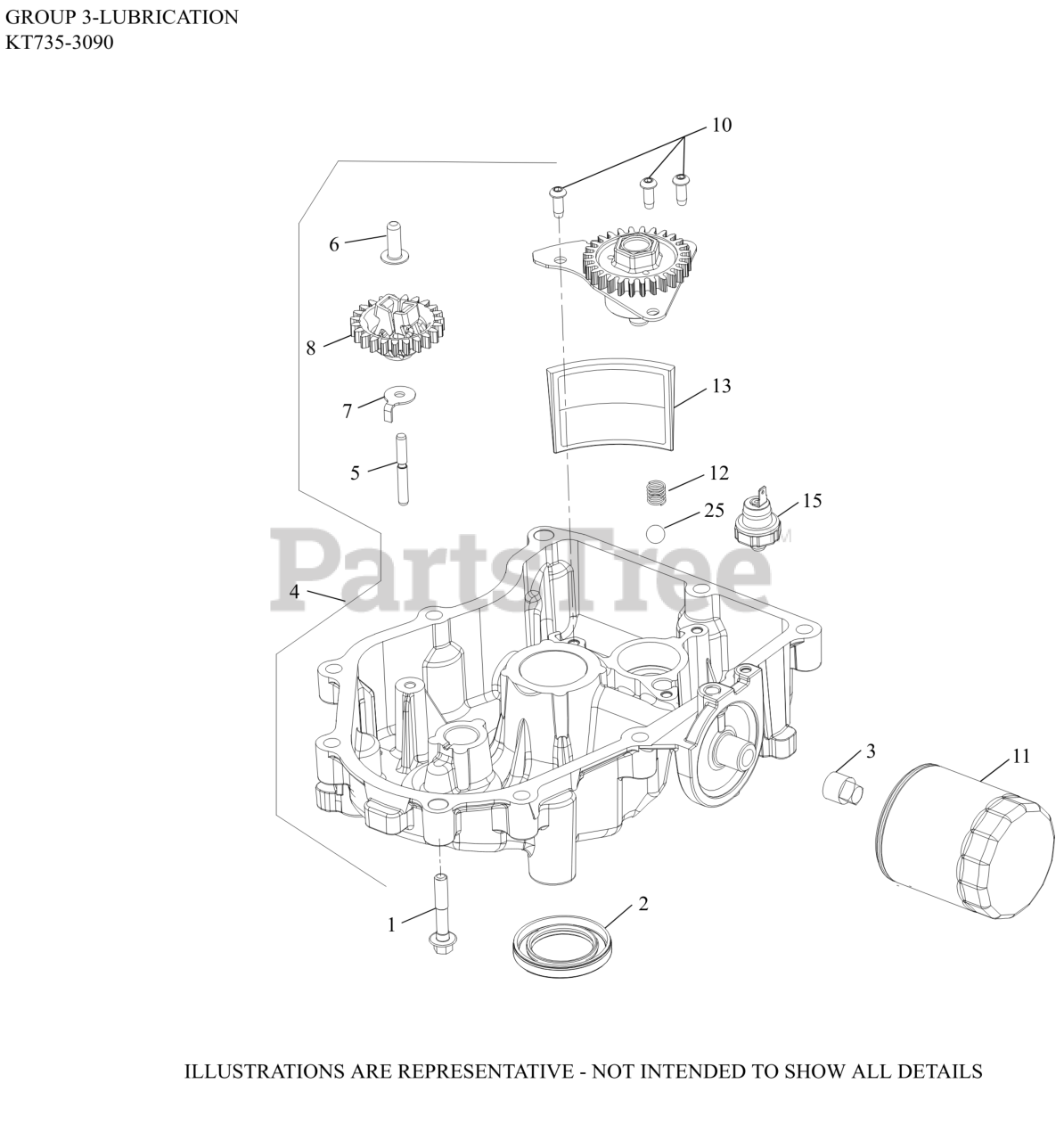 Kohler KT7353090 Kohler 7000 Series Engine, Made for Husqvarna, 24hp