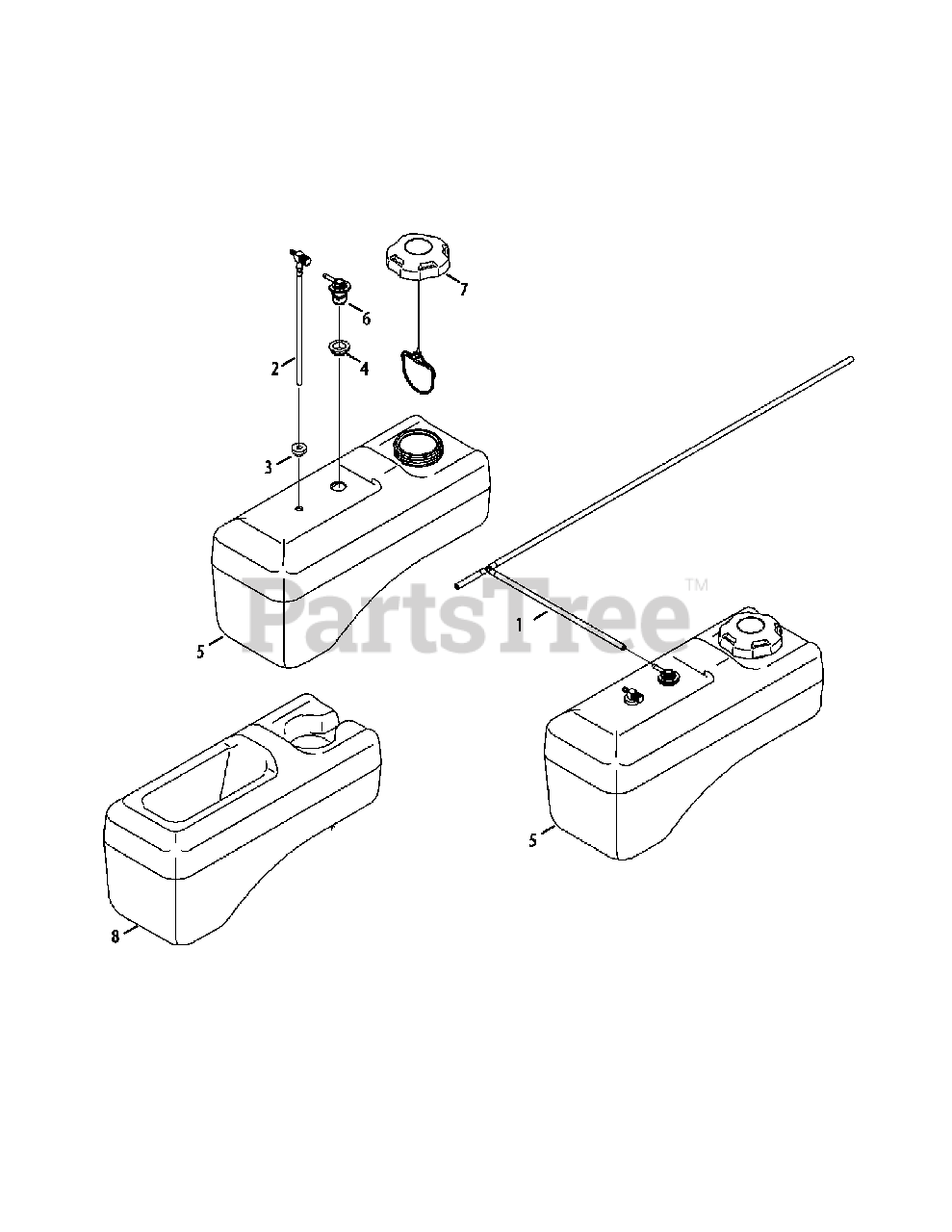 Cub Cadet Z Force S48 KH 53AH5FJB050 Cub Cadet 48 Z Force S Zero Turn Mower Kohler Fuel Tank Parts Lookup with Diagrams PartsTree