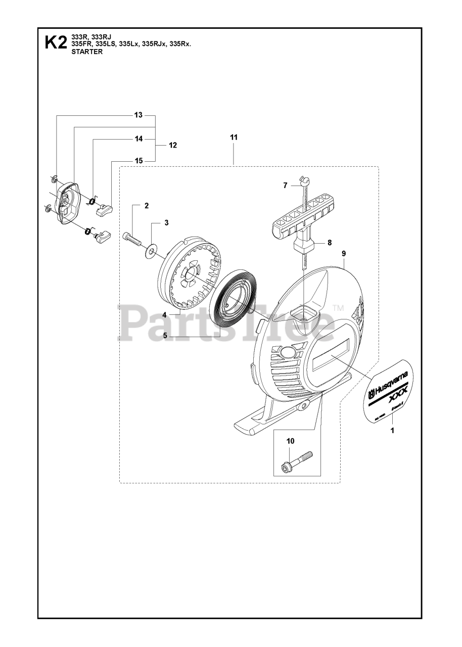 Husqvarna 335 LS Husqvarna String Trimmer (Original) STARTER Parts