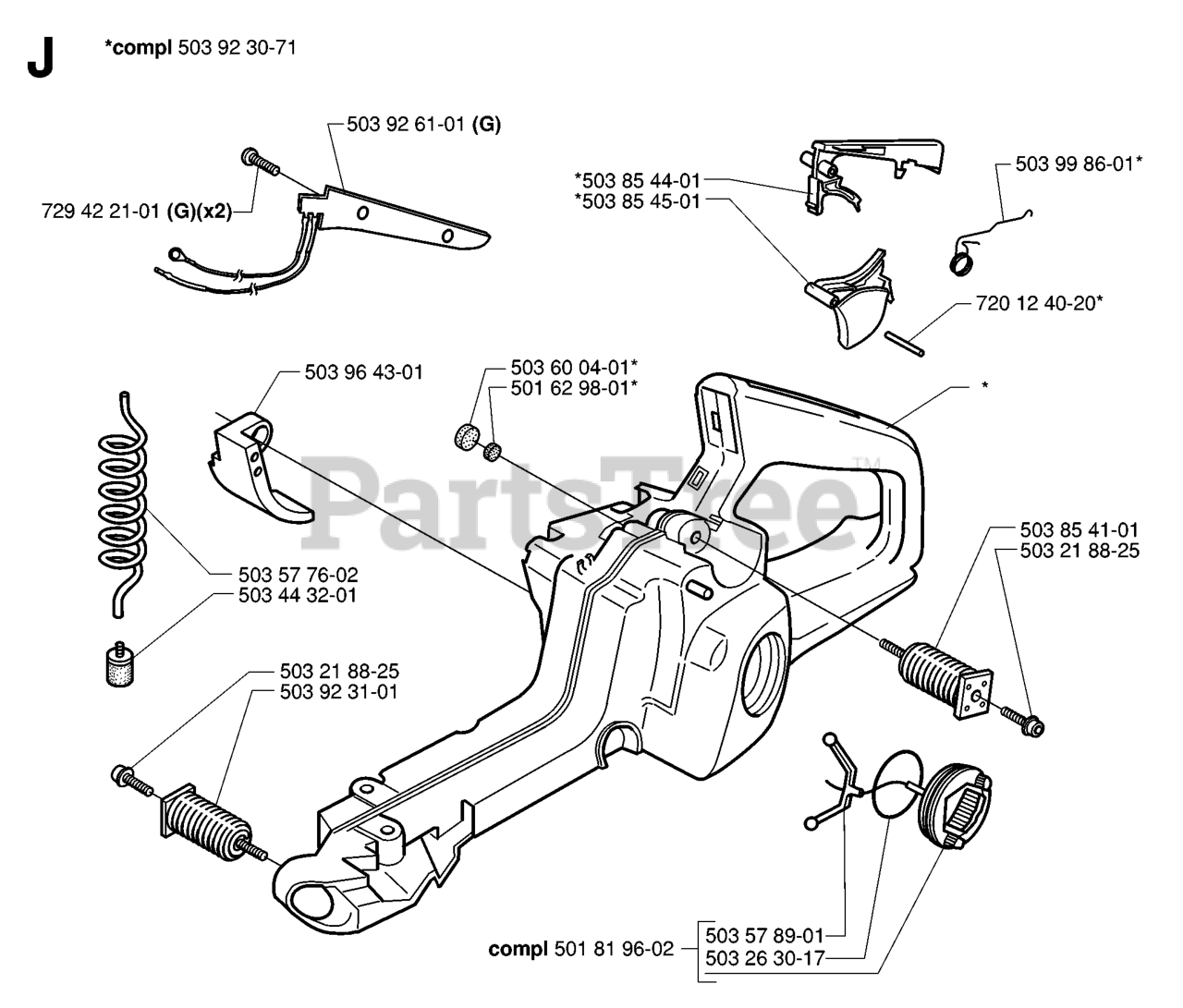 Husqvarna 357 XP Husqvarna Chainsaw (SN 20010100001 20014000000