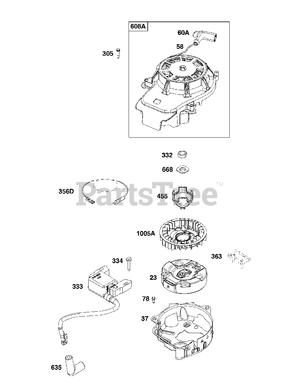 Briggs & Stratton 281434S Maniglia Per Lanciatore, Multicolore - Foto 9