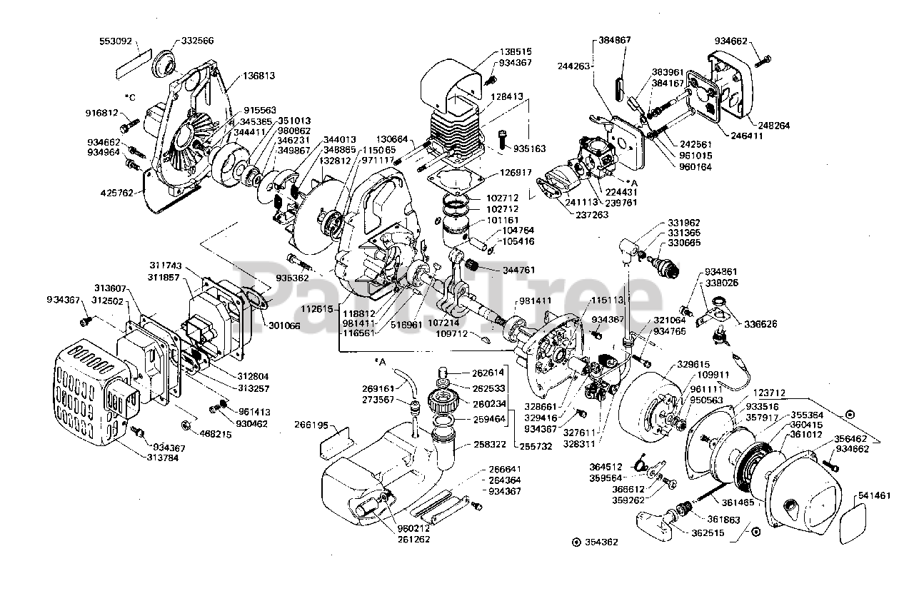 Echo SRM200 DB Echo String Trimmer (SN 001001 999999) Part List 1