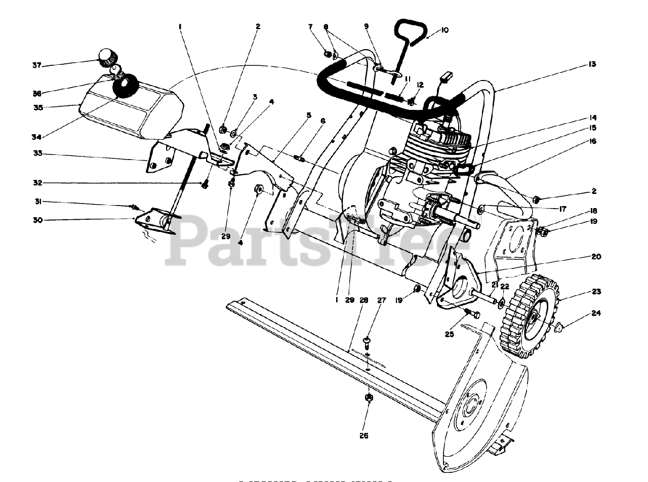 Toro 38165 (S620) Toro Snow Thrower (SN 005010001 005999999