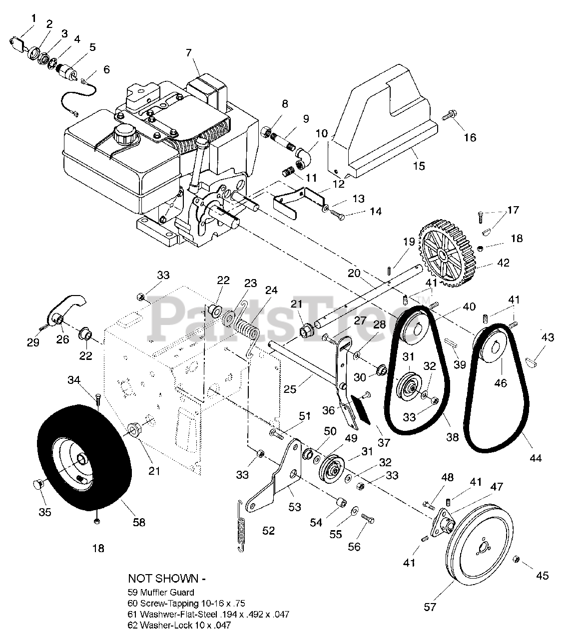 Ariens 932026 (ST 524) - Ariens 24" Snow Blower, 5hp Tecumseh (SN