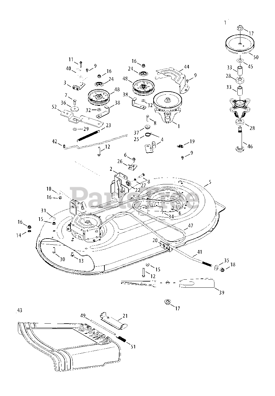 Craftsman lt 1500 mower deck parts deals