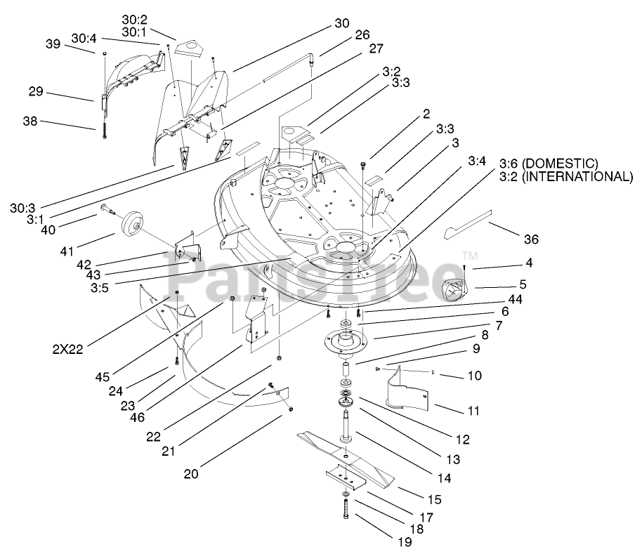 Toro 71227 (1638 HXL) Toro Lawn Tractor (SN 210000001 210999999