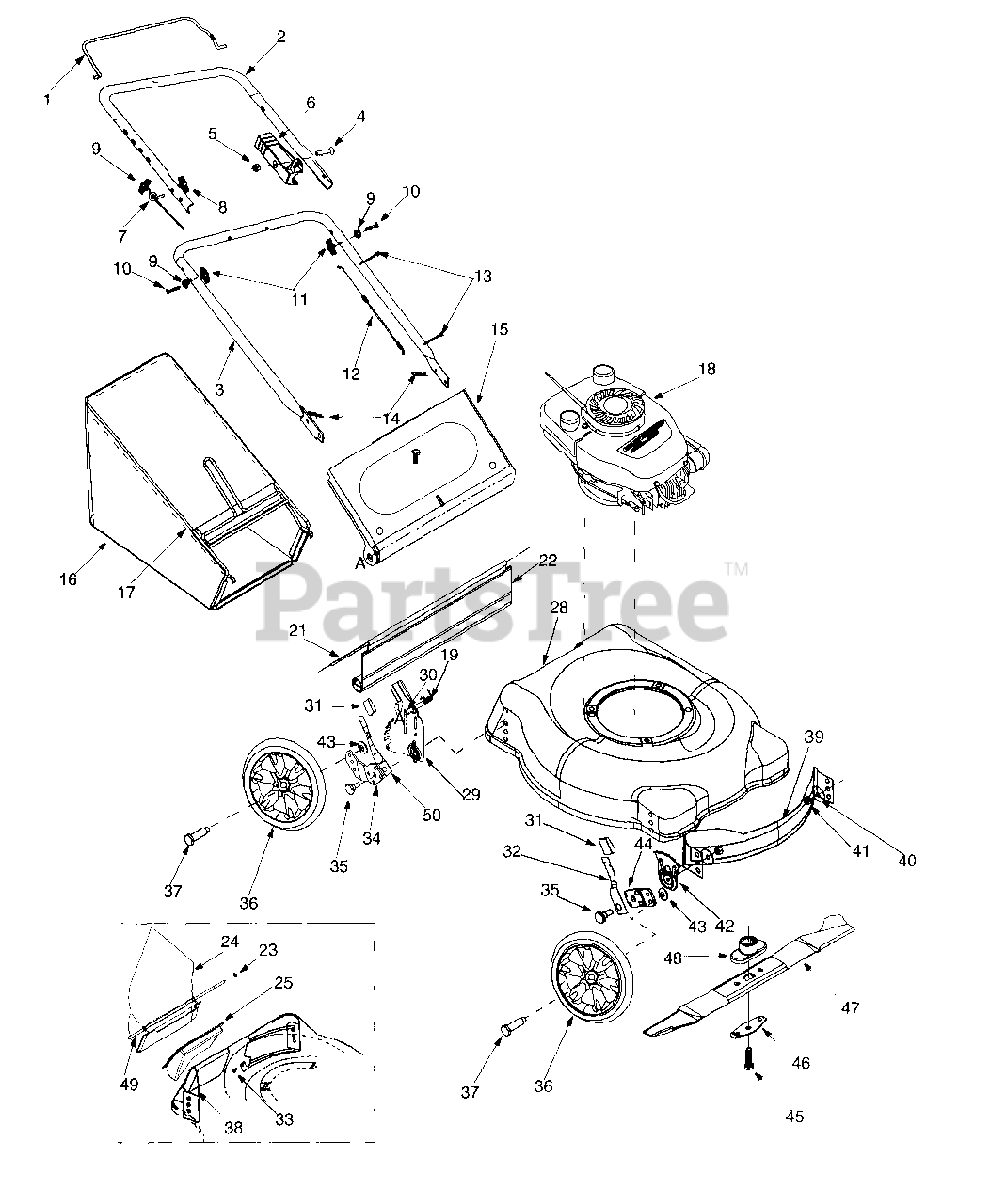 4 0 H P Lawn Mower Parts Lookup With