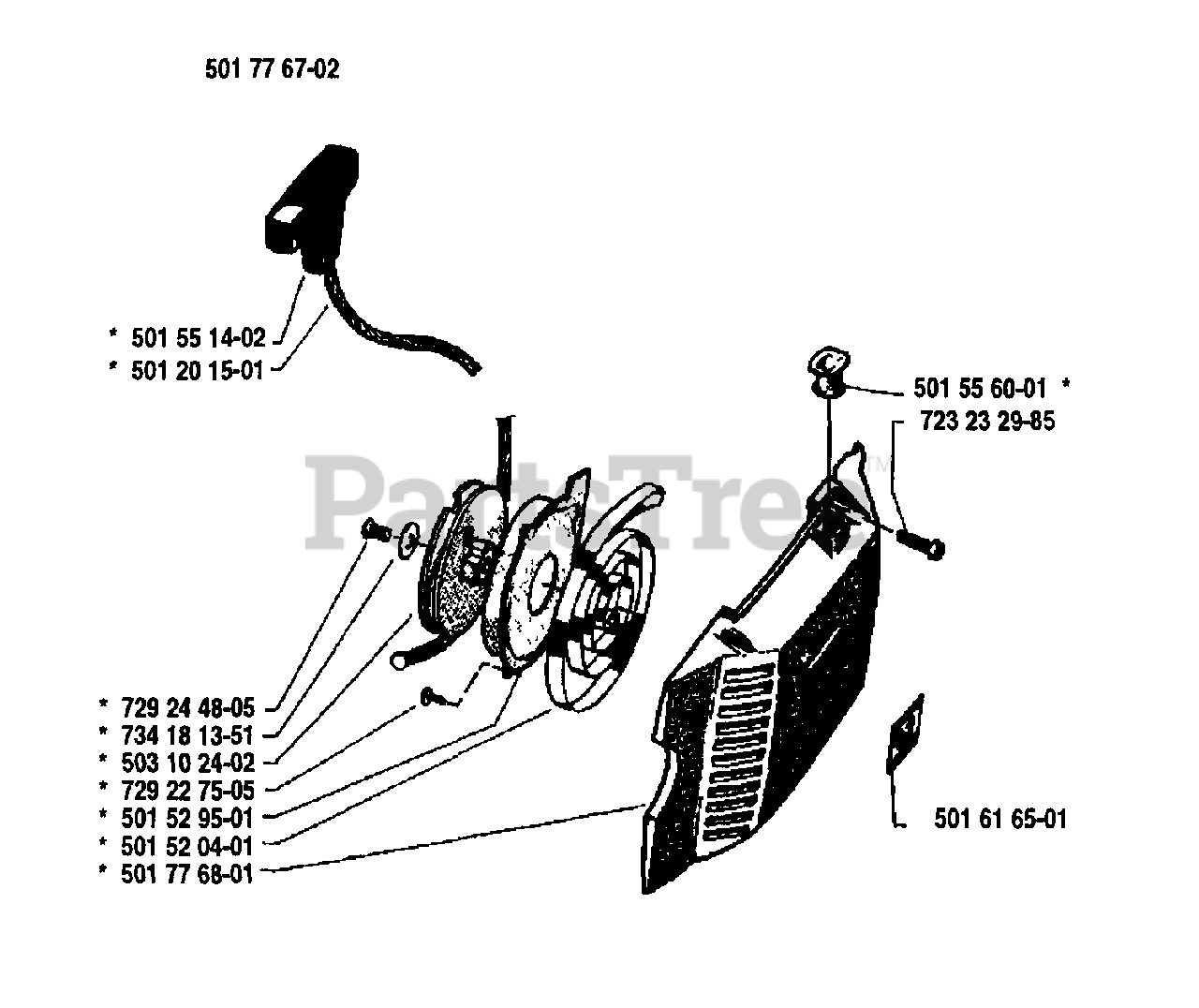 Husqvarna 61 Husqvarna Chainsaw (198506) Starter Assembly Parts