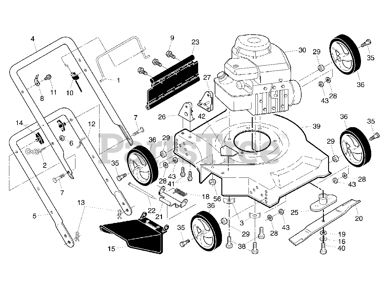 Murray M 20300 (96114002402) Murray 20" WalkBehind Mower (2012) Deck