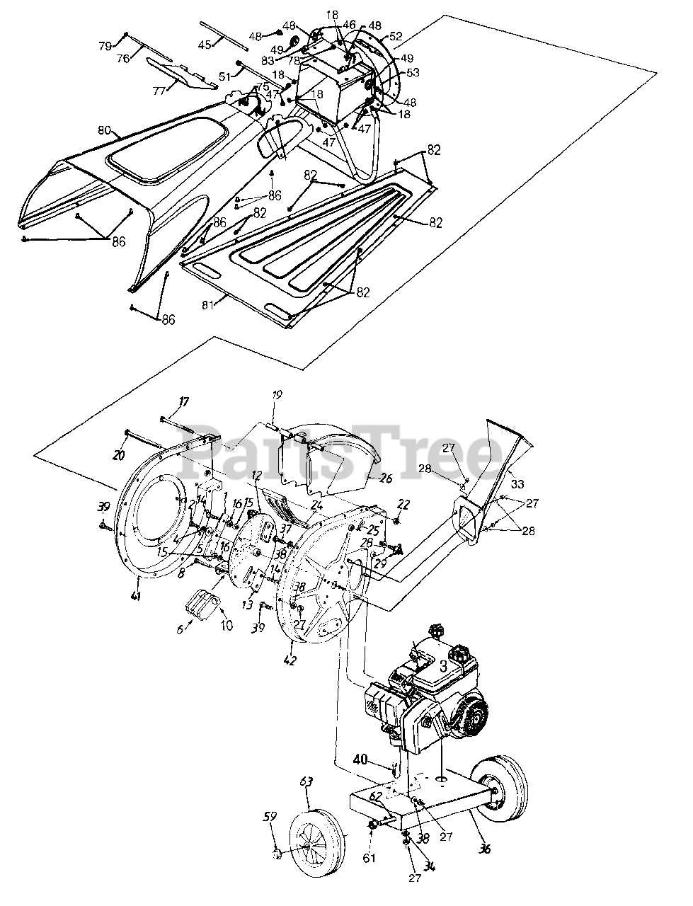 Craftsman 247.775850 247 483A099 Craftsman Chipper Shredder