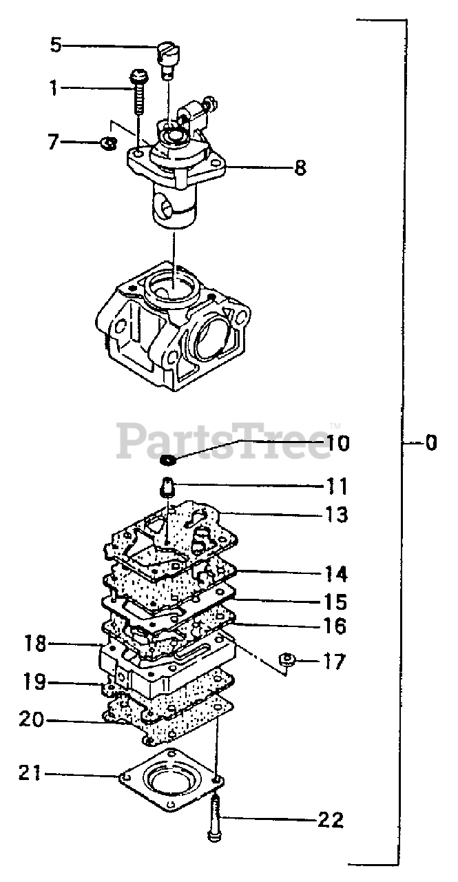 Tanaka THT240 Tanaka Hedge Trimmer Carburetor Parts Lookup with