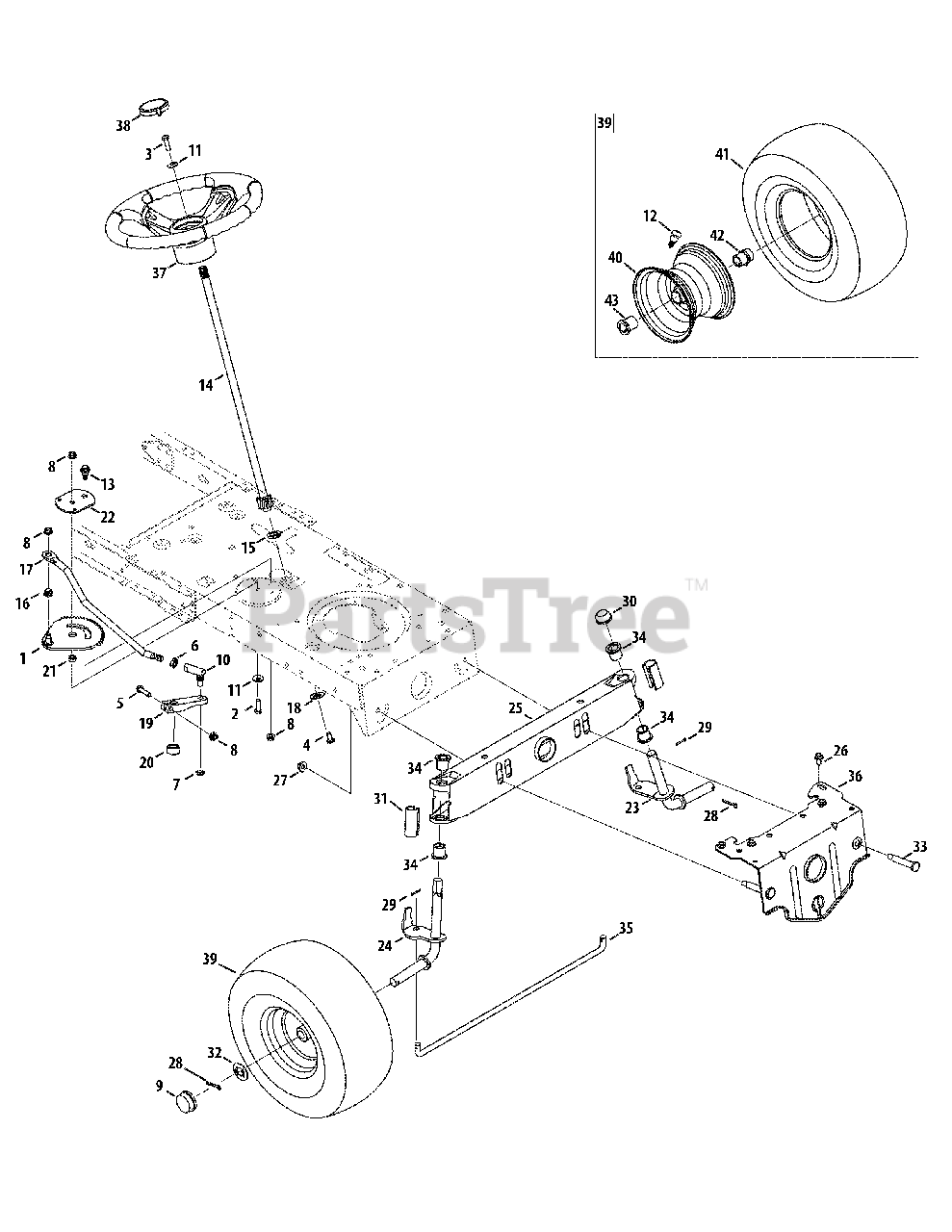 Craftsman lt2000 steering shaft 2025