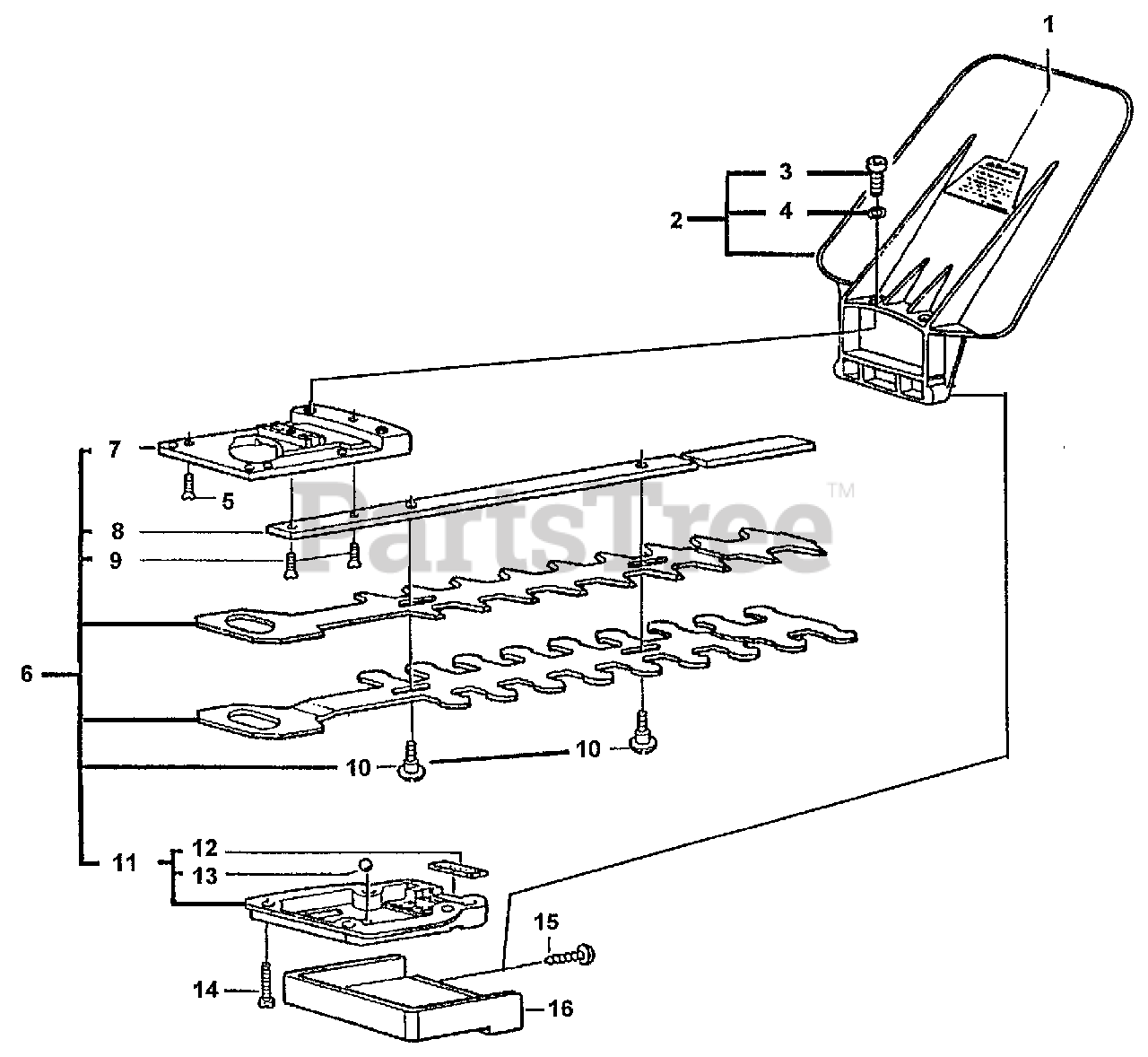 Echo EHC2000 Echo Hedge Trimmer Parts, Corded Blades, Hand Guard