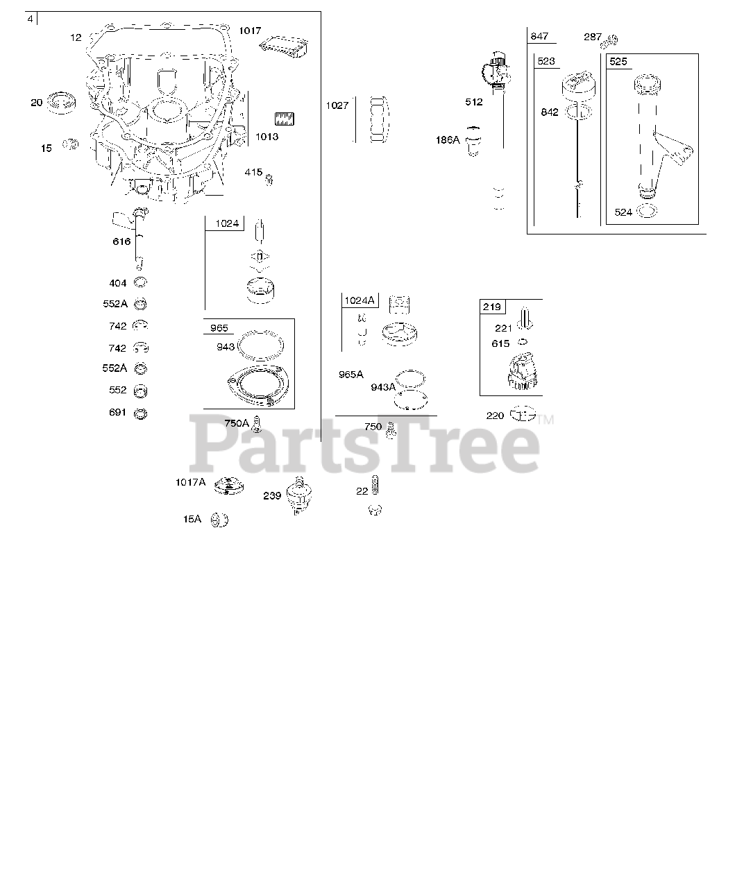 Briggs & Stratton 44P7770027E1 Briggs & Stratton Vertical Engine