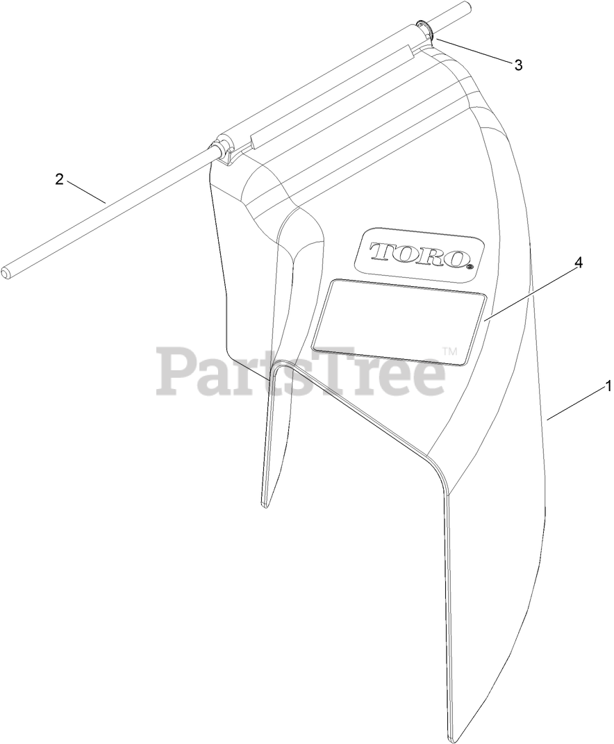 Toro 1396556 Toro SideDischarge Deflector for Recycler Mower Side
