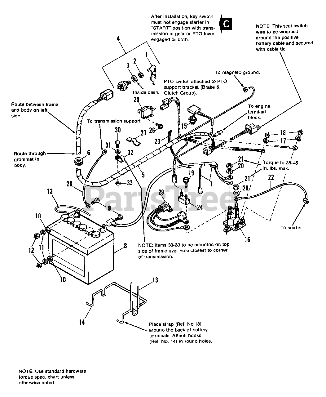 Simplicity 3110 1691619 Simplicity 30 Rear Engine Riding Mower Electrical Group Later