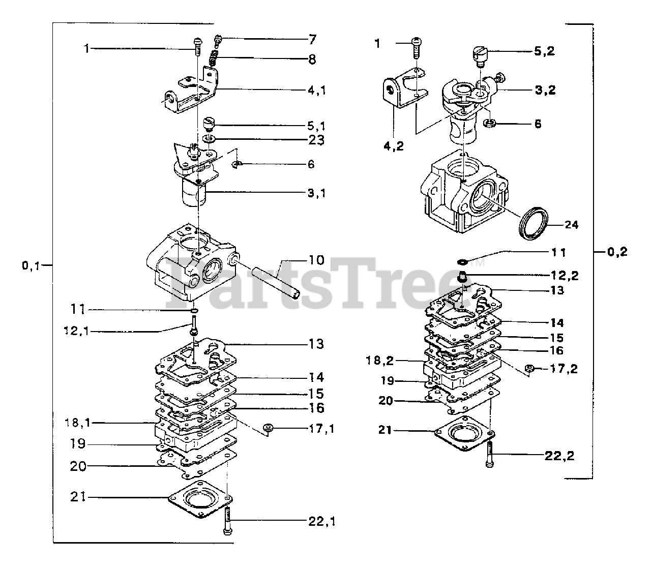 Tanaka TBC5500 Tanaka Brush Cutter Carburetor Parts Lookup with Diagrams PartsTree