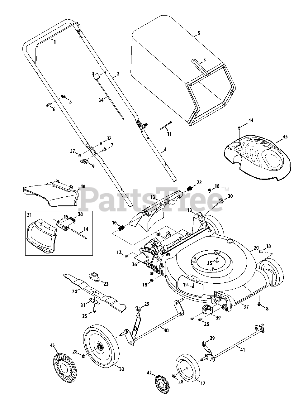 Yard Machines 11A B23M700 Yard Machines Walk Behind Mower 2012 General Assembly 11A B2X Parts Lookup with Diagrams PartsTree