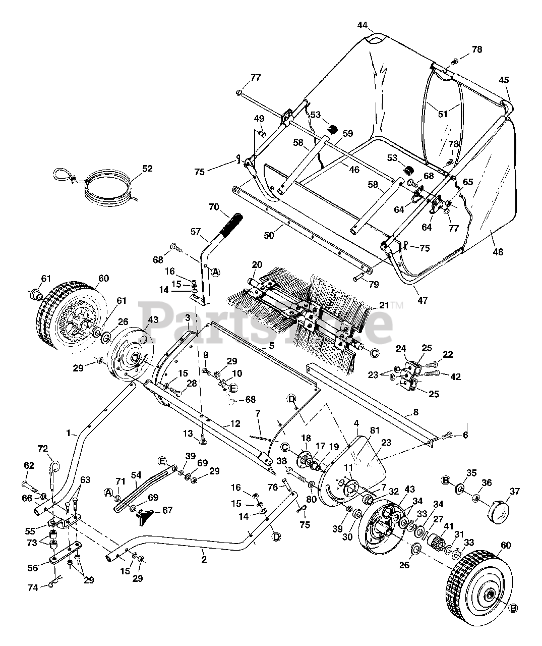 Cub Cadet 459 190 459 100 Cub Cadet 46 Lawn Sweeper 46 Inch