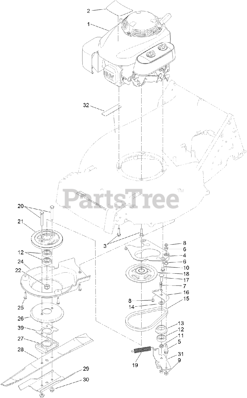 Toro 22296 - Toro 21" Heavy-Duty Recycler Walk-Behind Mower (SN