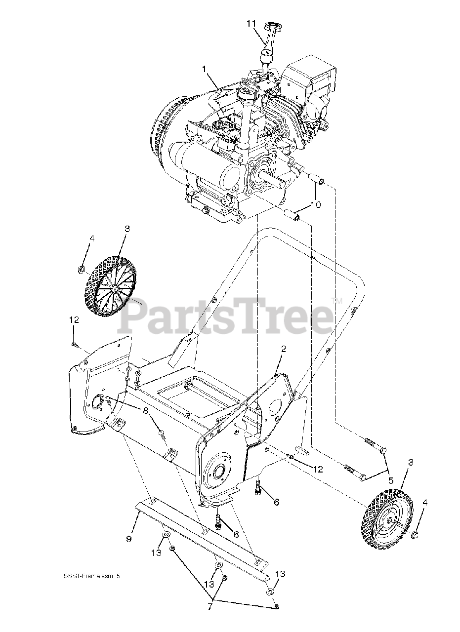 Poulan Pro PR 621 (96182000301) Poulan Pro Snow Thrower (201106