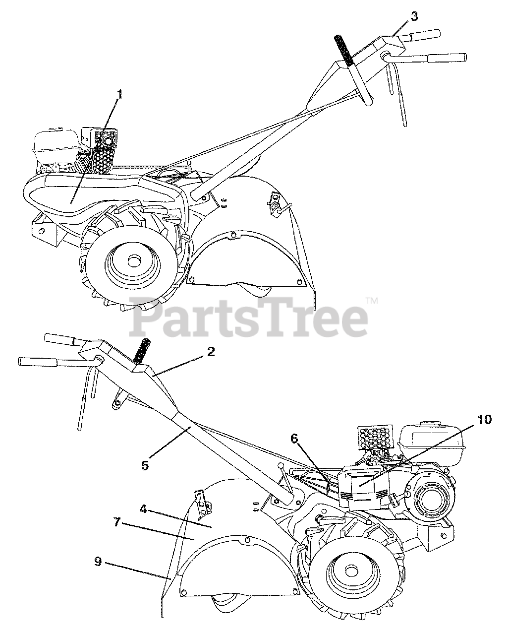 Husqvarna Rtt 900 960930009 02 Husqvarna Rear Tine Tiller 2009 04