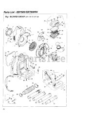 RedMax EB 7000 - RedMax Backpack Blower (SN: 100101 & Above) (2001-11