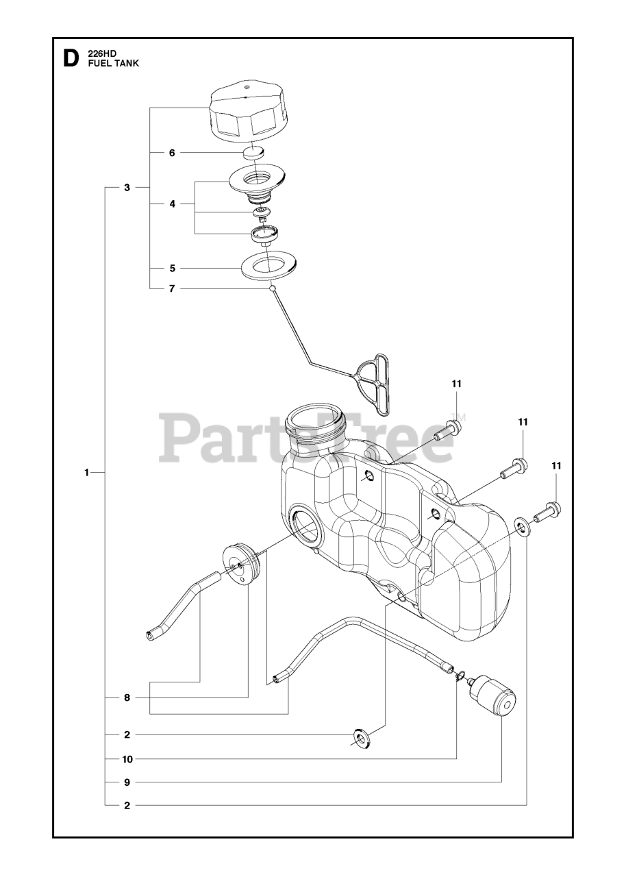 Husqvarna 226 HD 75 S Husqvarna Hedge Trimmer (Original) FUEL TANK