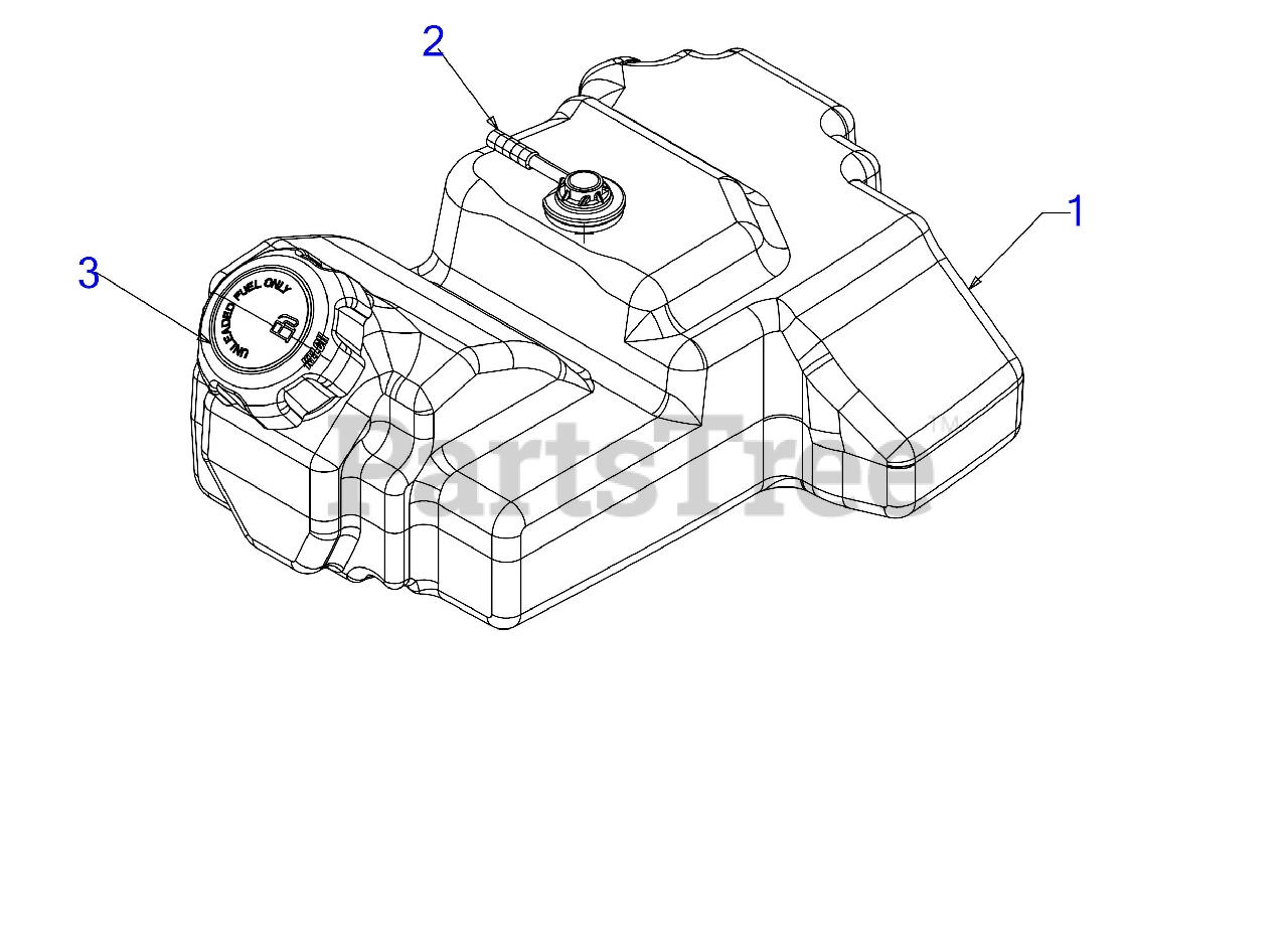 Troy Bilt TB 30 R 13A726JD023 Troy Bilt 30 Rear Engine Riding Mower 2020 Fuel Tank Parts Lookup with Diagrams PartsTree
