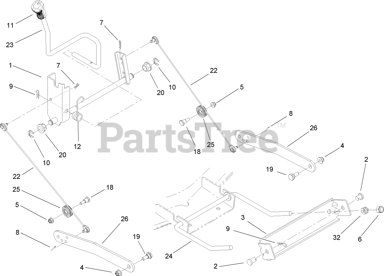 Toro 13AP60RP544 (LX 500) Toro Lawn Tractor (SN 1A056B50000 & Above