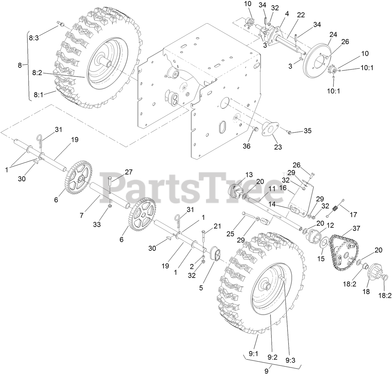 Toro 38801 (928 OHXE) Toro 28" Power Max HeavyDuty Snow Thrower (SN
