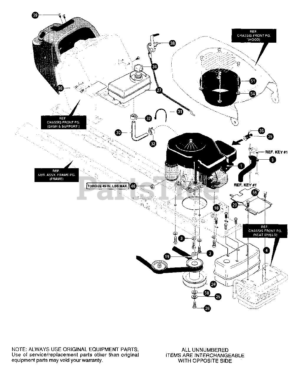 Scotts 42589x8 - Scotts 42" Lawn Tractor (1999) Engine & Control