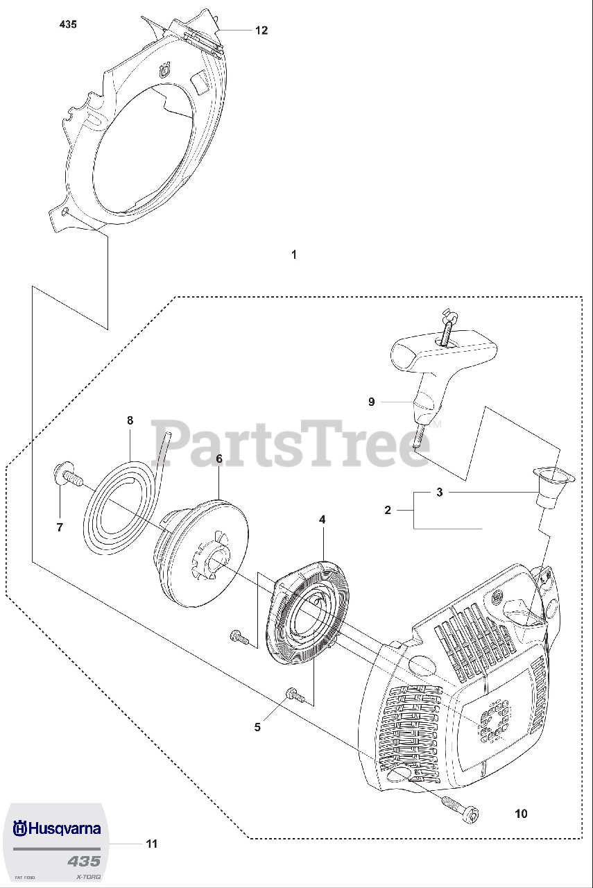 Husqvarna 435 Husqvarna Chainsaw (200805) Starter Assembly 435 Parts