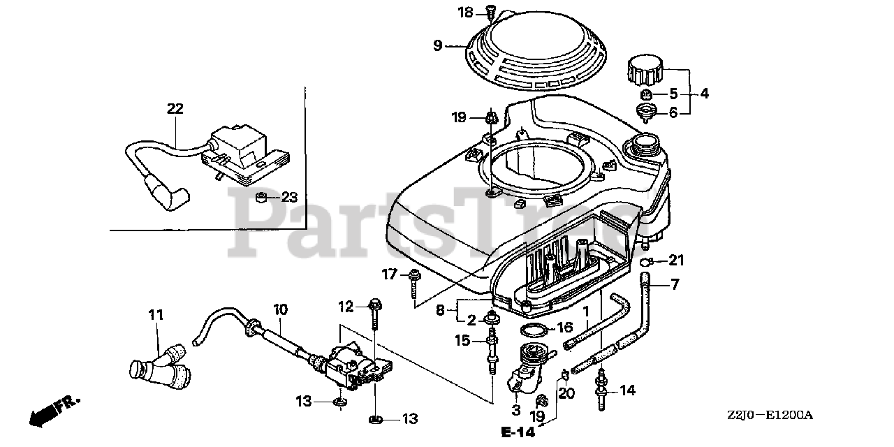 Honda GXV160 A1 N1AH (GJAJA) - Honda Engine, Made in USA (SN: GJAJA