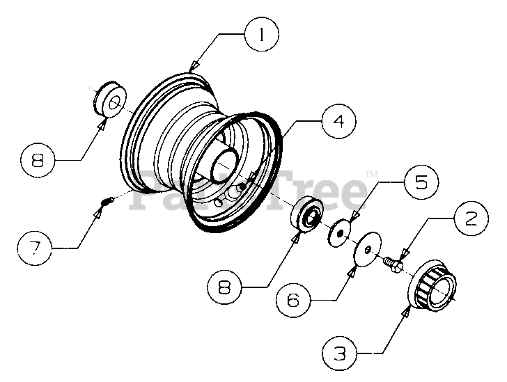 Cub Cadet 2166 (13A214G100) Cub Cadet Garden Tractor Front Wheel