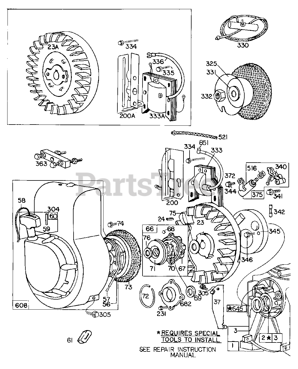 Briggs & Stratton 802021080XX Briggs & Stratton Horizontal Engine