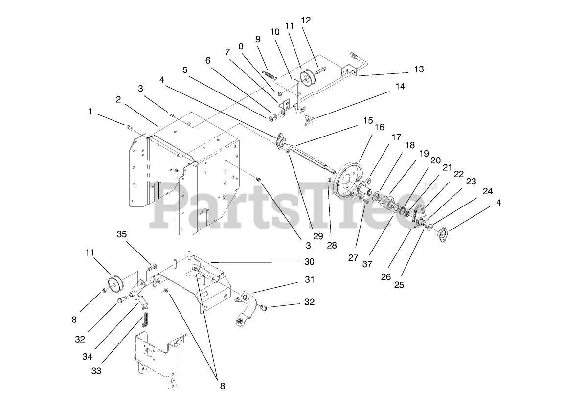 Toro 38083 (824 XL) Toro 24" Power Throw Snow Thrower (SN 089000001