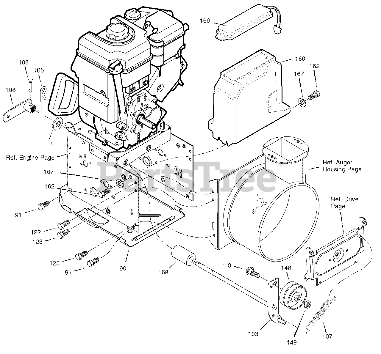 Frontier ST0726 (626750x16B) Frontier 26" Snow Thrower (2004) Frame