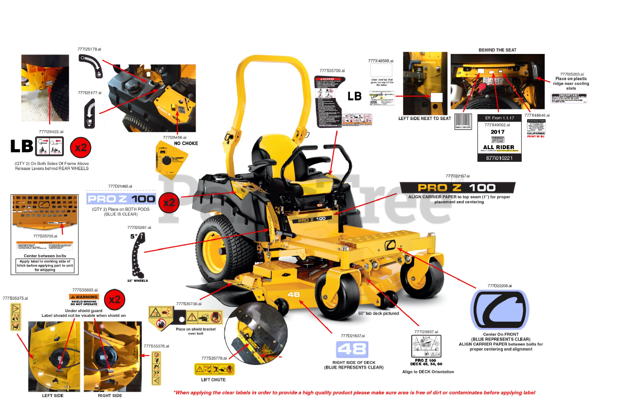 Cub Cadet PRO Z 100 EFI 148L (53RWEHRF250) Cub Cadet 48" Pro Z