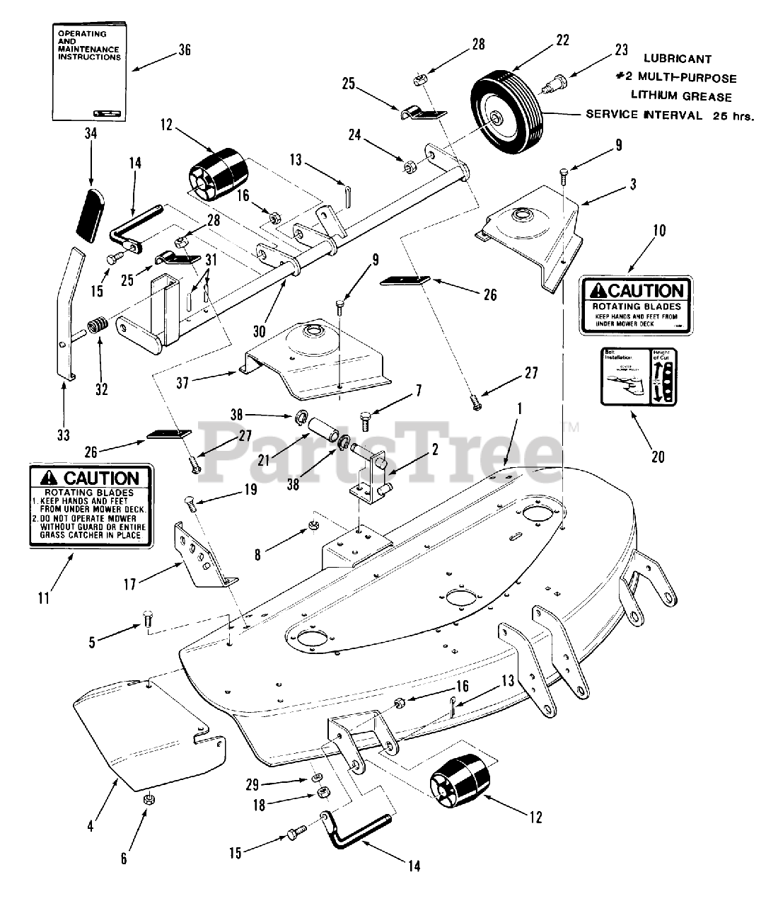 Toro 0532SB04 Toro 32" SideDischarge Mower Deck (1985) SIDE