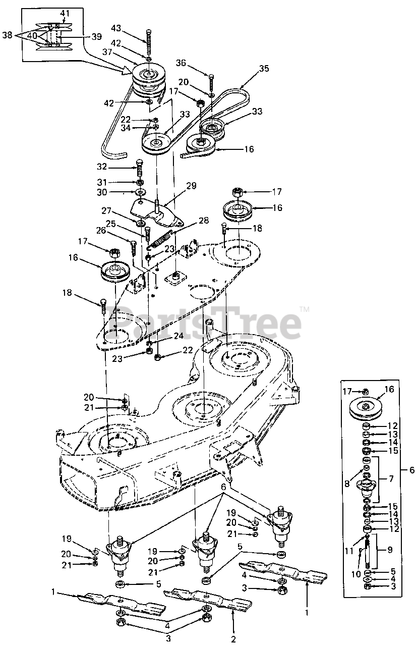 Cub Cadet 336 190 336 100 Cub Cadet 46 Mower Deck Assembly For