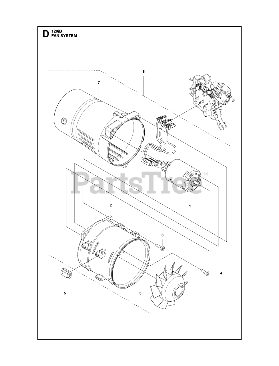 Husqvarna 120 iB Husqvarna Handheld Blower, Electric (Original) FAN