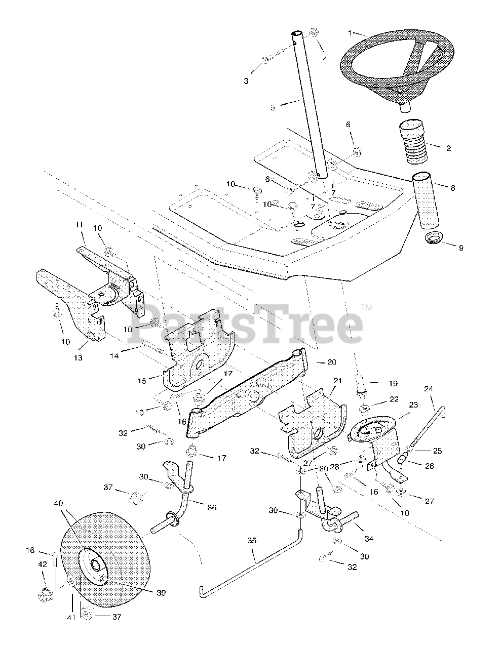 Murray 30577x8A - Murray 30" Rear-Engine Riding Mower (2000) Steering ...